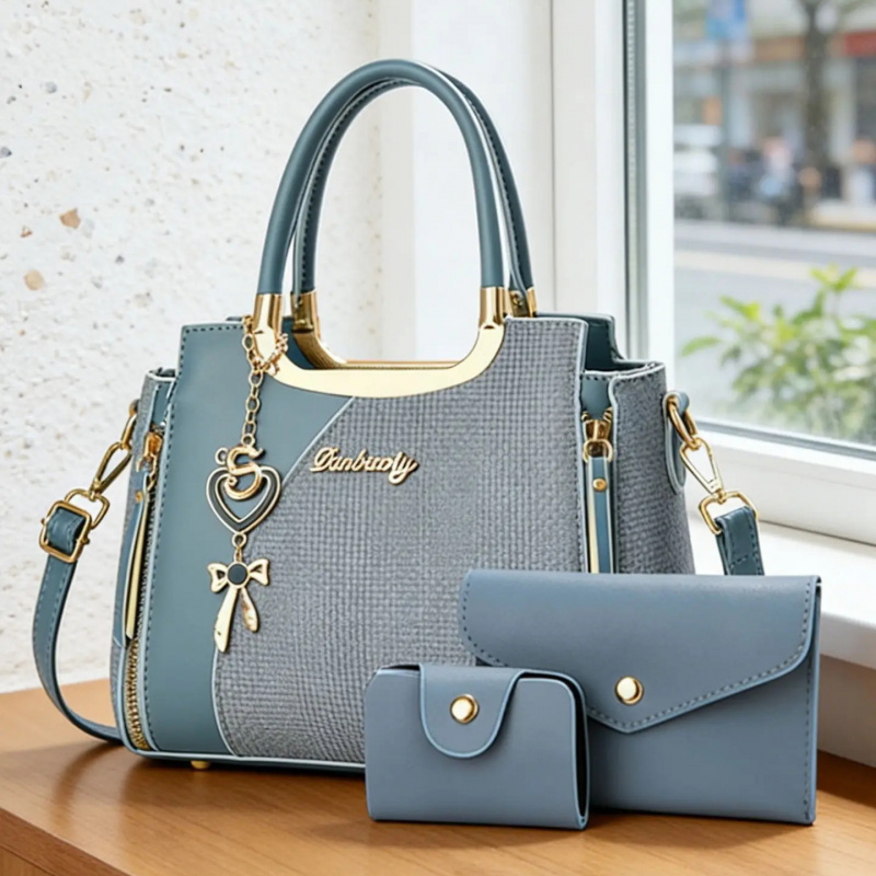 Women Bags Leather - Set Tas Tangan Wanita Elegan, Tas