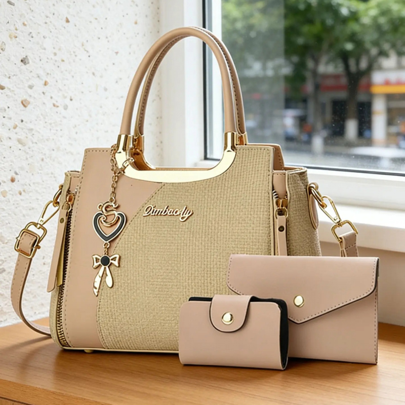 Women Bags Leather - Set Tas Tangan Wanita Elegan, Tas