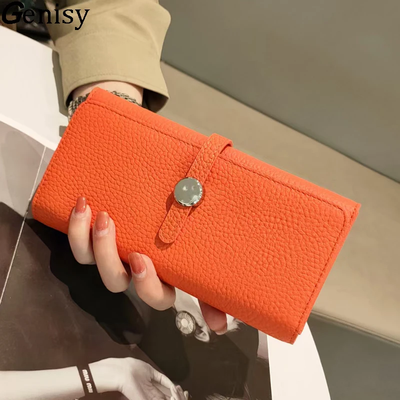 Women Bags Lv - Dompet Kulit Asli Clutch Panjang Wanita