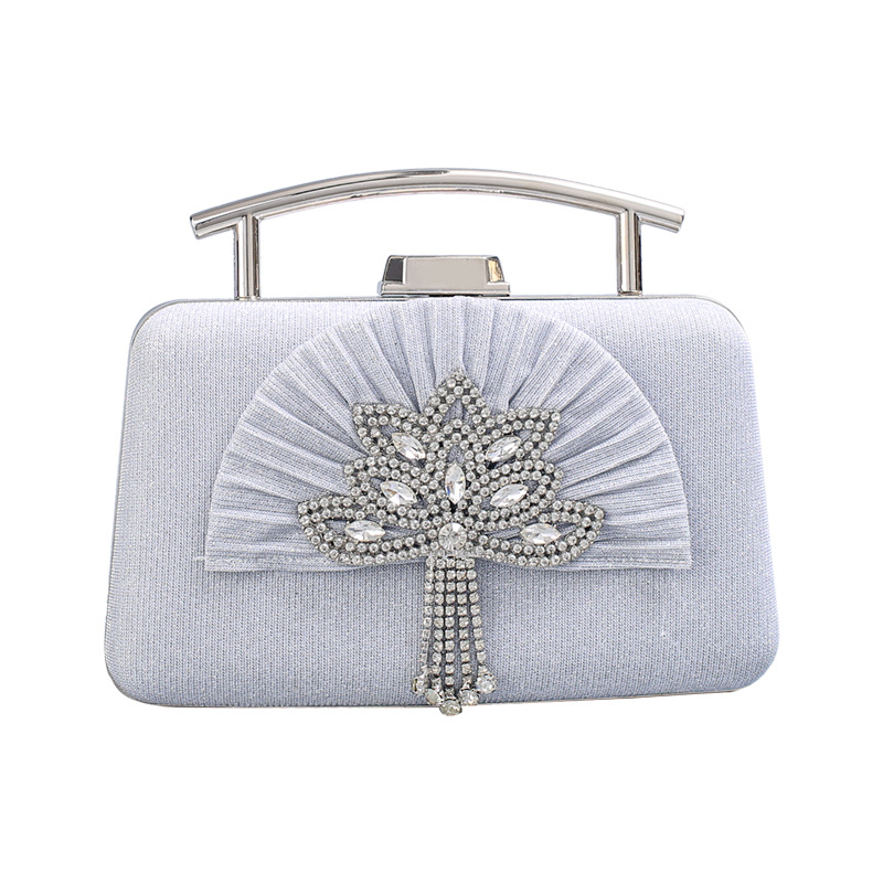 Women Handheld Bags - Tas Makan Malam Metalik Berkilau, Tas