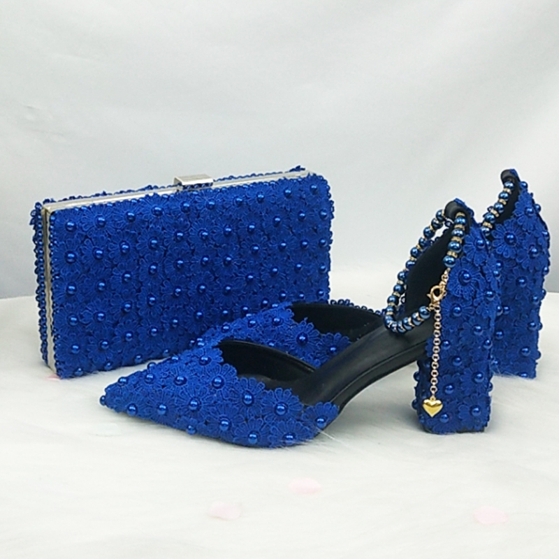 Women Bags White - Sepatu pengantin BaoYa Fang biru putih