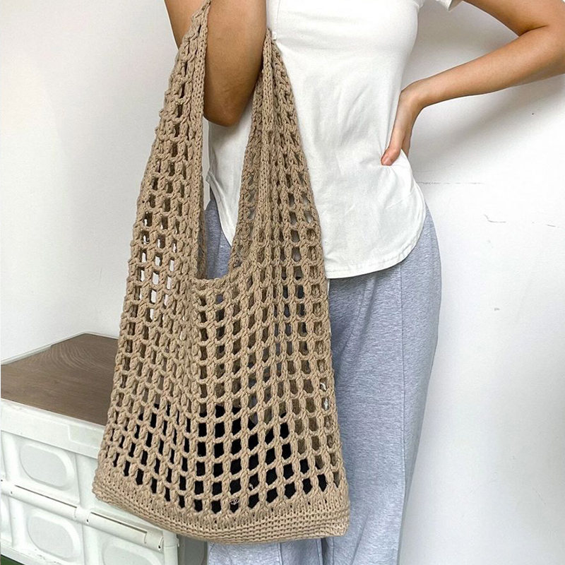 Crochet Market Bag - Tas rajut mode untuk wanita, tas