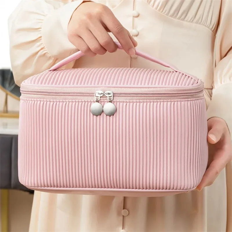 Women Bags Leather - Tas Makeup Kulit PU Warna Solid