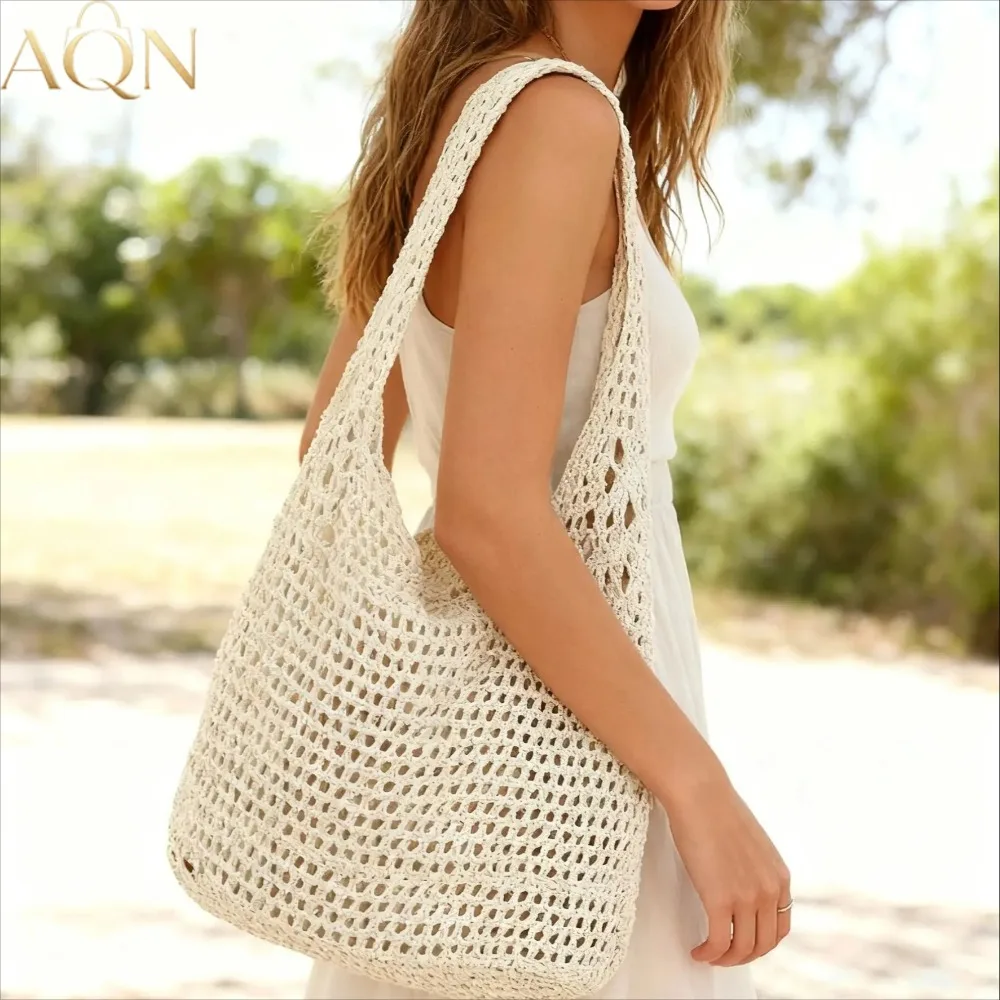 Crochet Market Bag - Tas Bahu Wanita AQN, Tas Selempang