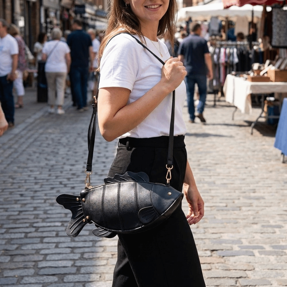 Hobo Bag Slouchy - Tas Selempang Bentuk Ikan Simulasi Kreatif