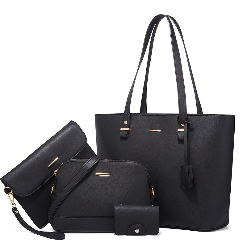 Women Bags Leather - 4pcs Set Tas Wanita Fashion Warna