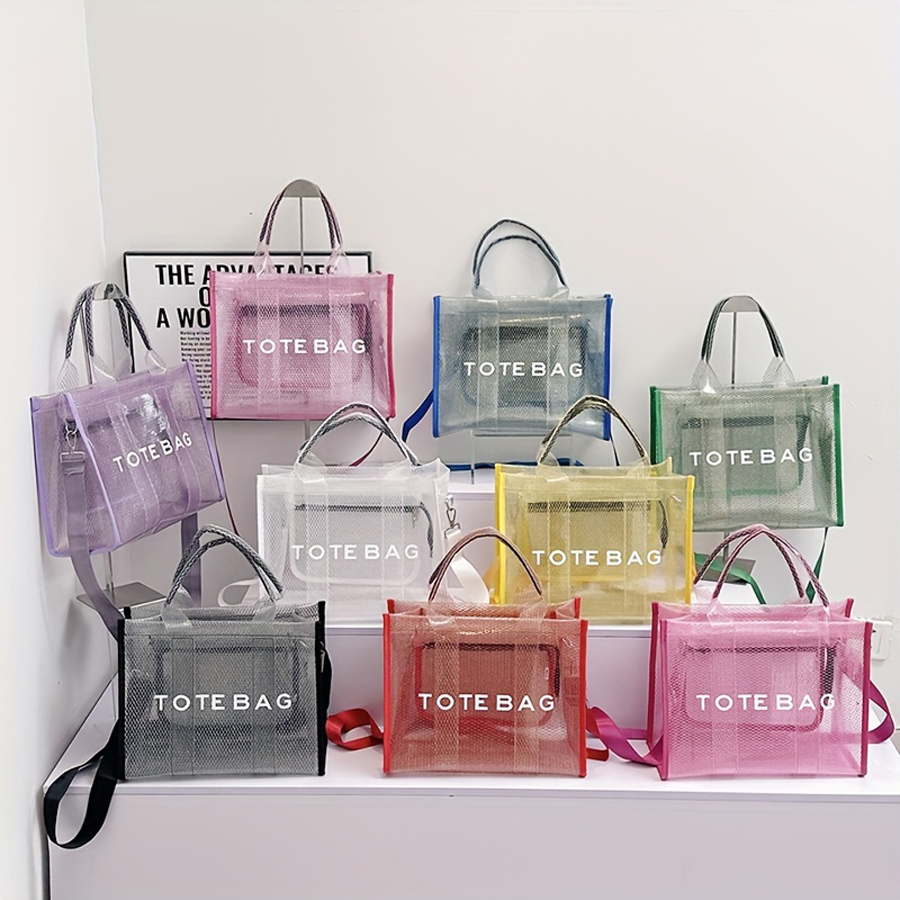 Women Handheld Bags - Tas wanita PVC kapasitas tinggi, tas