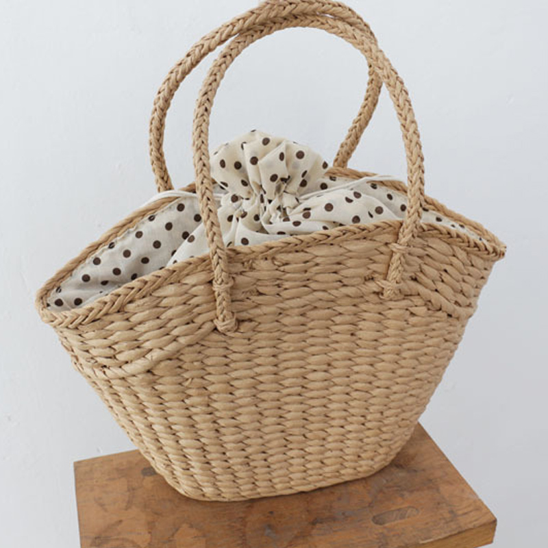 Basket Bag Wicker - Tas Tangan Wanita Rotan Fashion, Tas