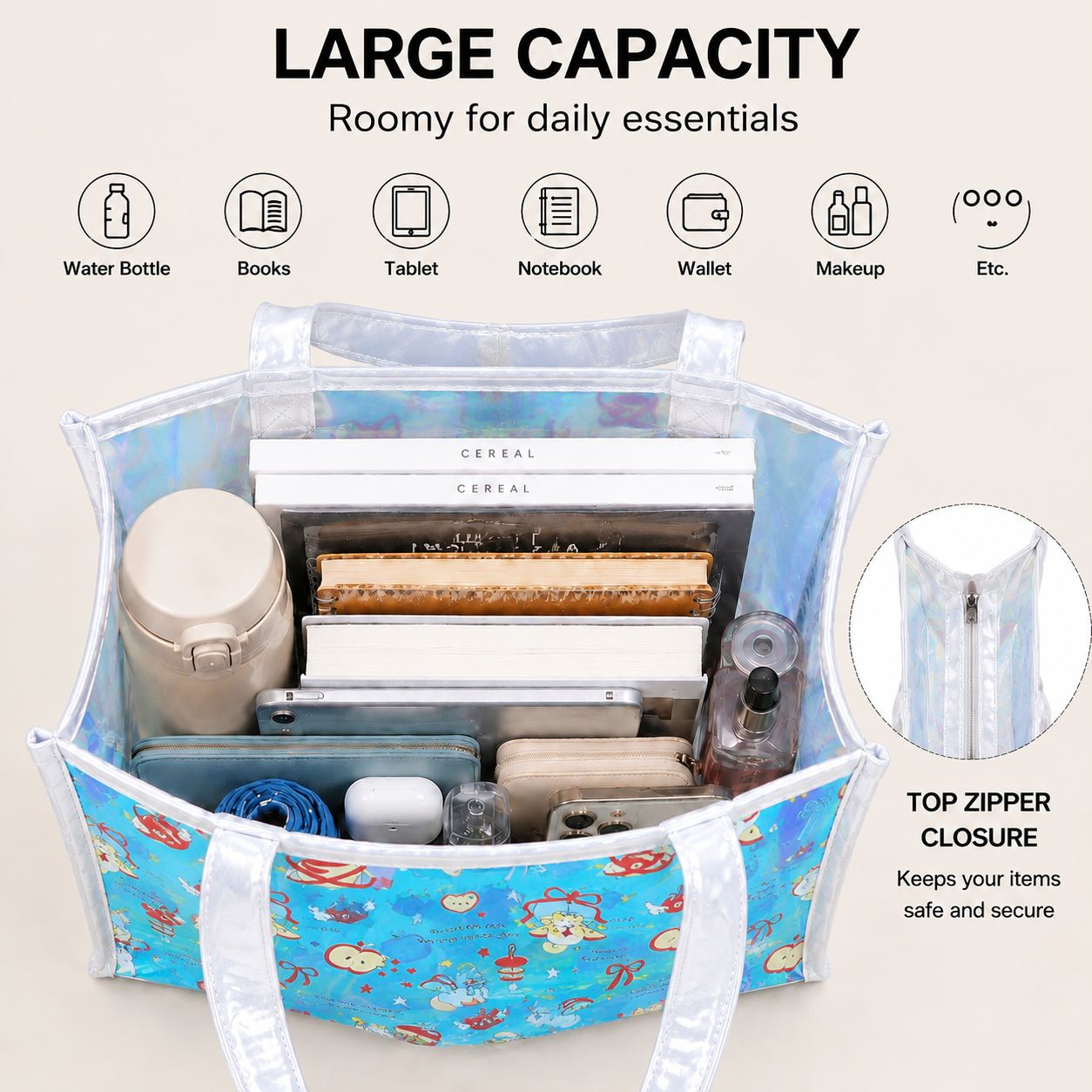 Tas Tote TPU Transparan Kapasi - Women Bags Lv ulasan dan harga