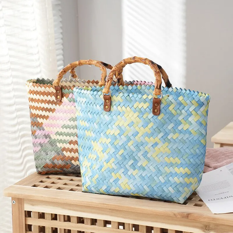 Tas Tangan Wanita Rotan Pegang - Basket Bag Wicker ulasan dan harga