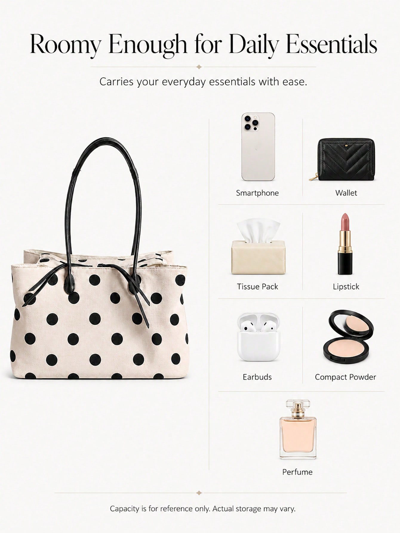 Tas Tote Linen Polka Dot Kapas - Women'S Work Bags Tote ulasan dan harga