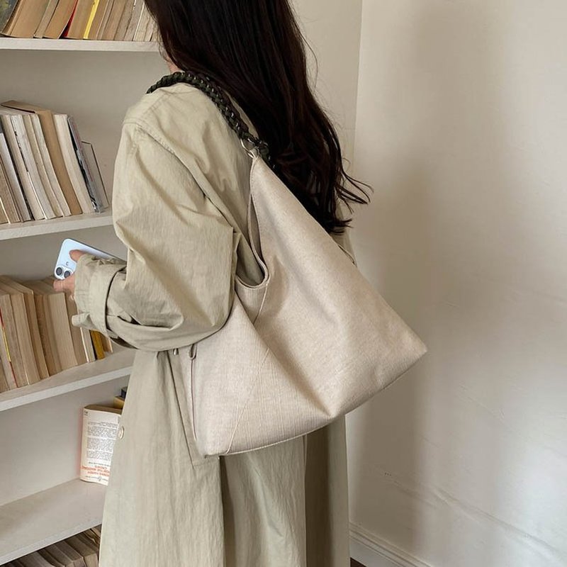 Tas Hobo Wanita Berwarna Krem  - Hobo Bag Slouchy ulasan dan harga
