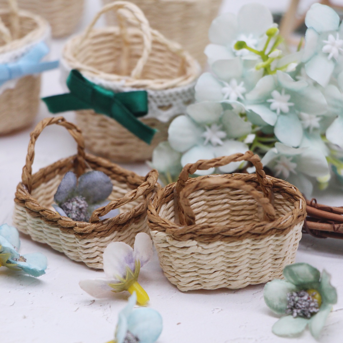1 buah rumah boneka lafit Hand - Basket Bag Wicker ulasan dan harga