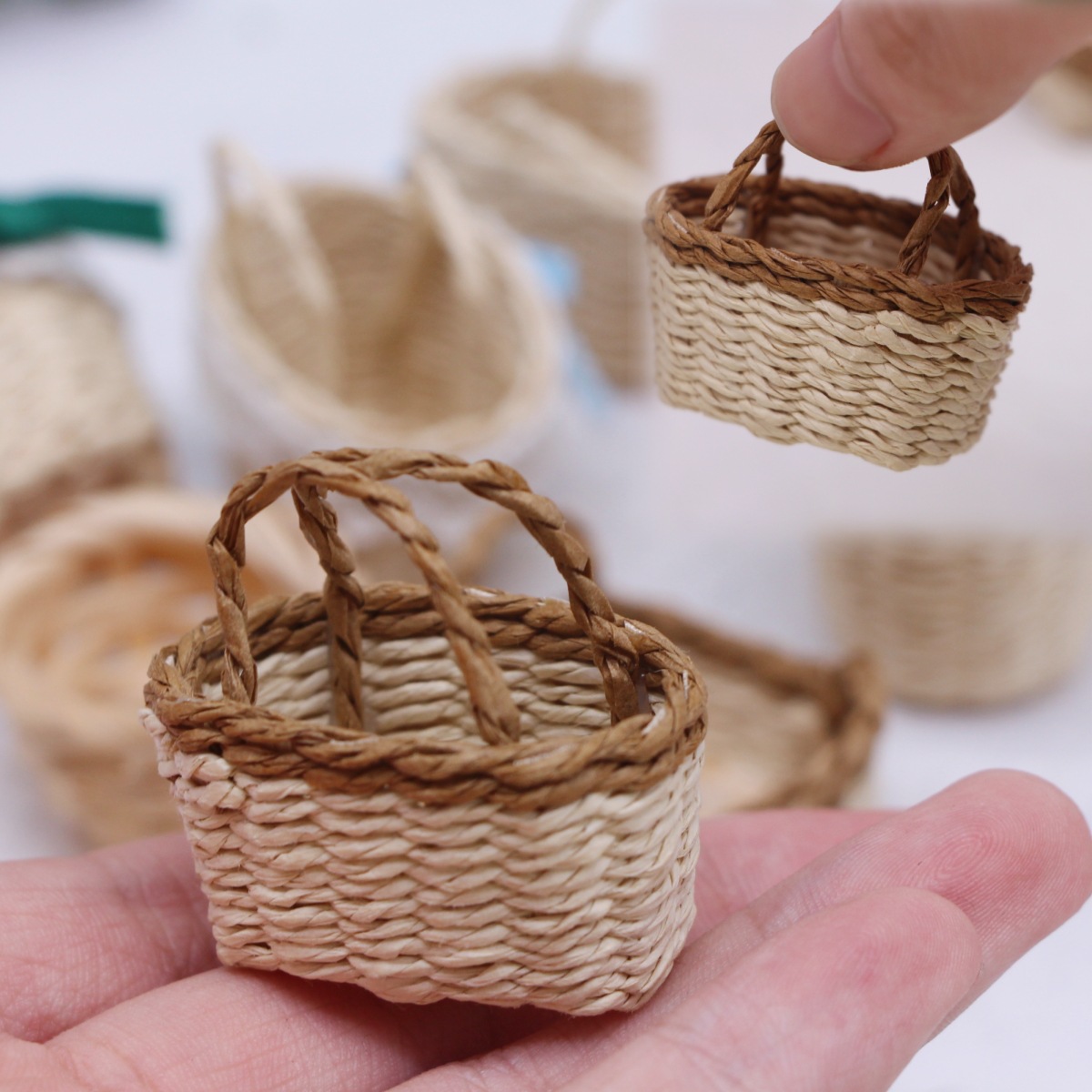 1 buah rumah boneka lafit Hand - Basket Bag Wicker ulasan dan harga