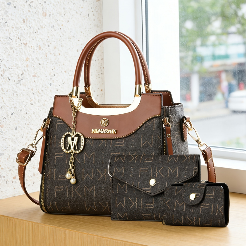 Set 3 tas wanita mewah bermoti - Women'S Bags Handbags ulasan dan harga