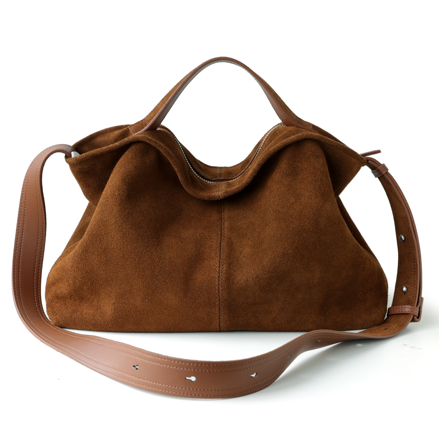 Tas Tote Kulit Asli Suede untu - Hobo Bag Slouchy ulasan dan harga