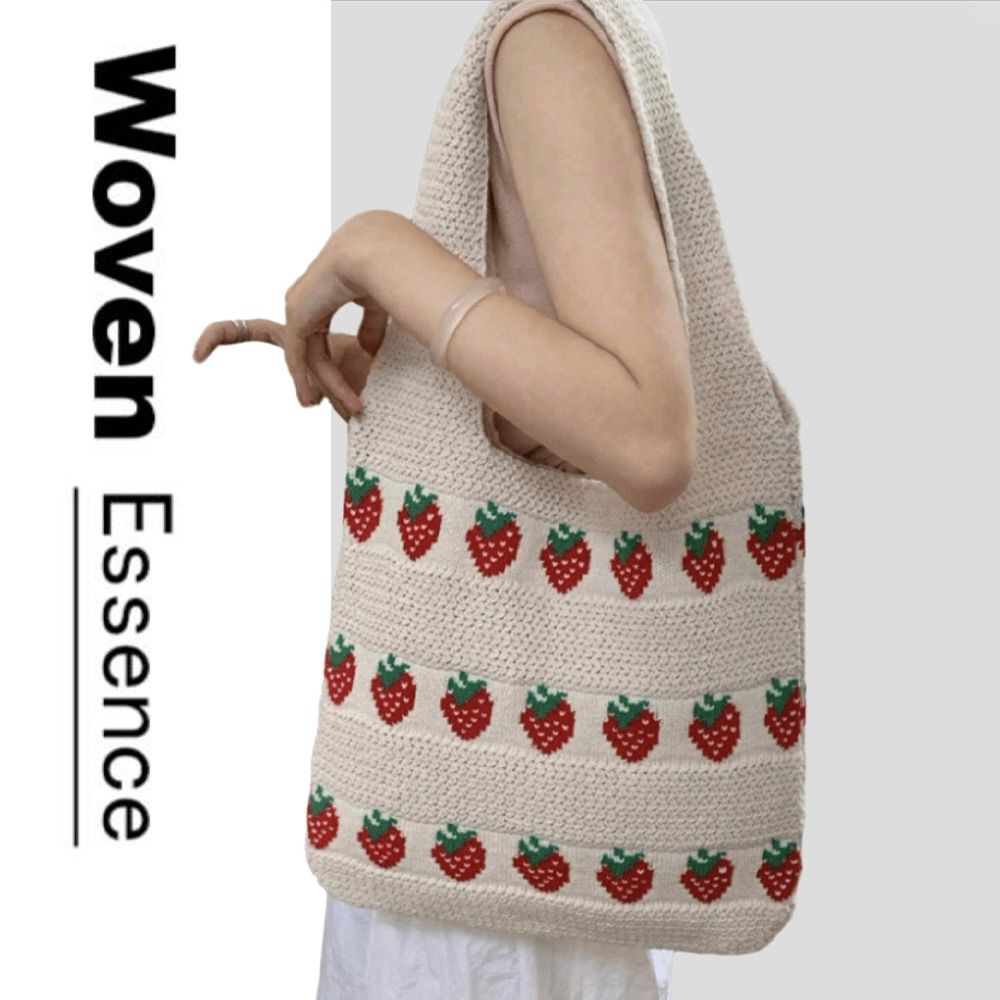 Tas Tangan Wanita Desain Rajut - Crochet Market Bag ulasan dan harga