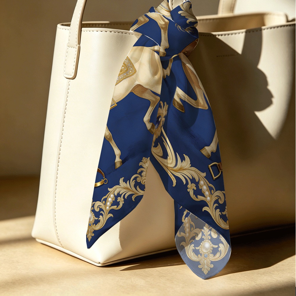 Motif kuda putih dan syal sutr - Women Bags White ulasan dan harga