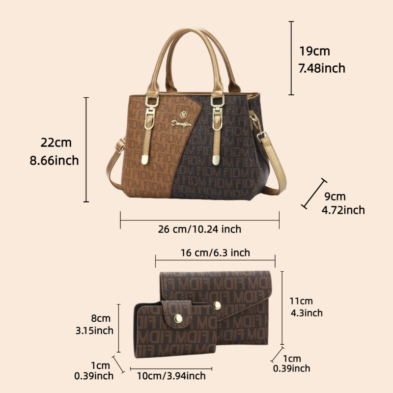 Set tas wanita 3 potong, tas t - Women Bags Leather ulasan dan harga