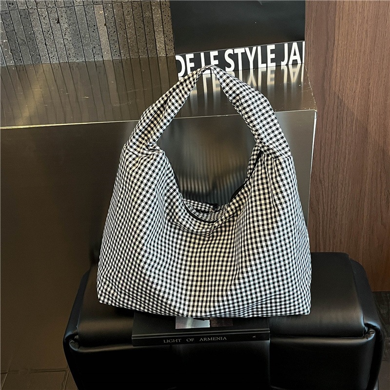 Tas Selempang Kasual Motif Kot - Hobo Bag Slouchy ulasan dan harga