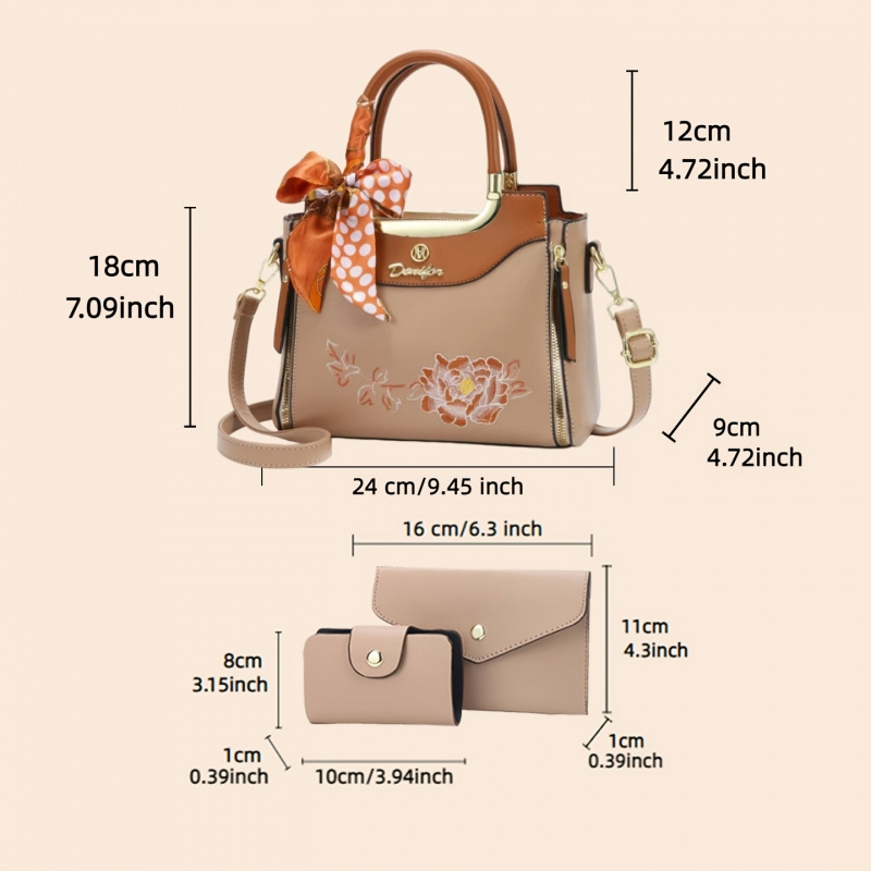 Set tas tangan bordir berkuali - Women'S Bags Handbags ulasan dan harga