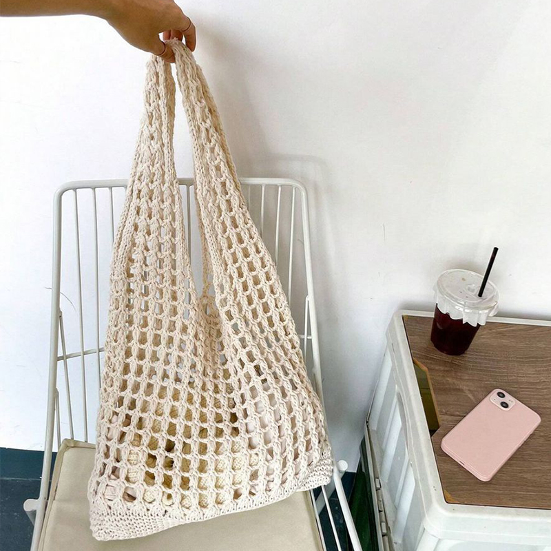 Tas rajut mode untuk wanita, t - Crochet Market Bag ulasan dan harga