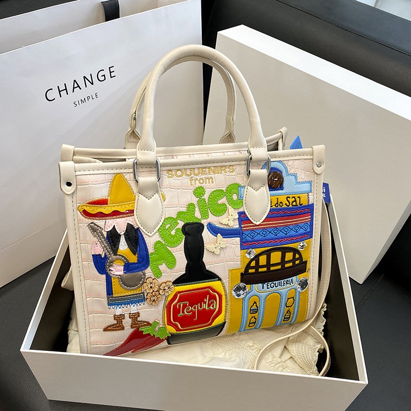 Tas Wanita Desain Patchwork Re - Women Bags Designer Sale ulasan dan harga