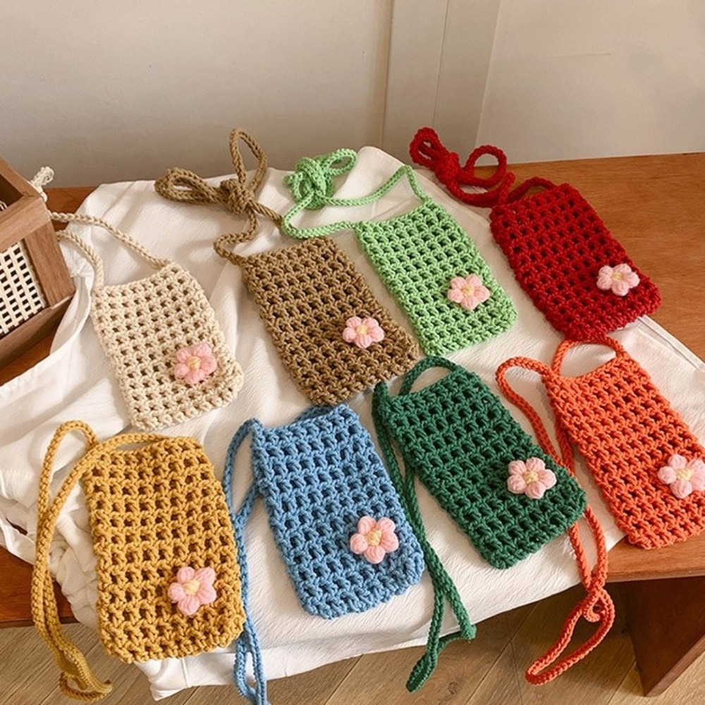 Tas Selempang Rajut Bunga Lucu - Crochet Market Bag ulasan dan harga