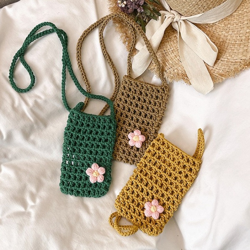 Tas Selempang Rajut Bunga Lucu - Crochet Market Bag ulasan dan harga