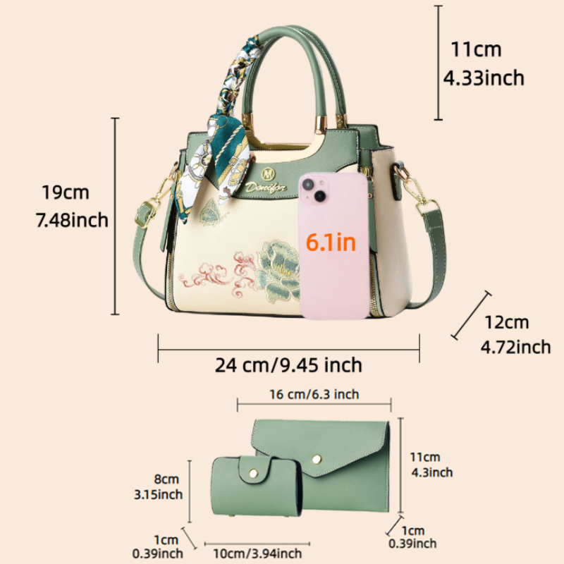 Set tas tangan bordir 3 potong - Women'S Bags Handbags ulasan dan harga