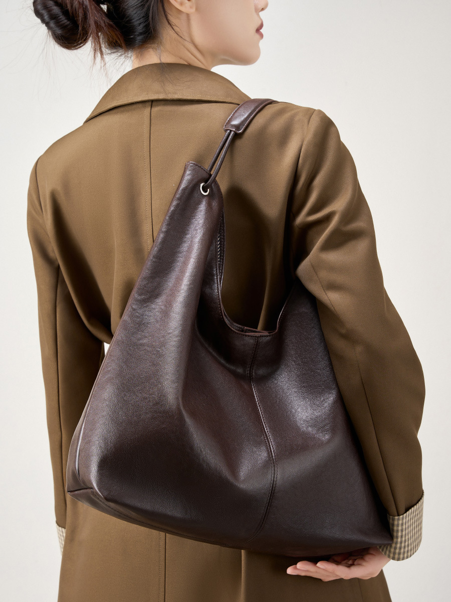 Tas Tangan Kulit Asli Mewah, T - Hobo Bag Slouchy ulasan dan harga