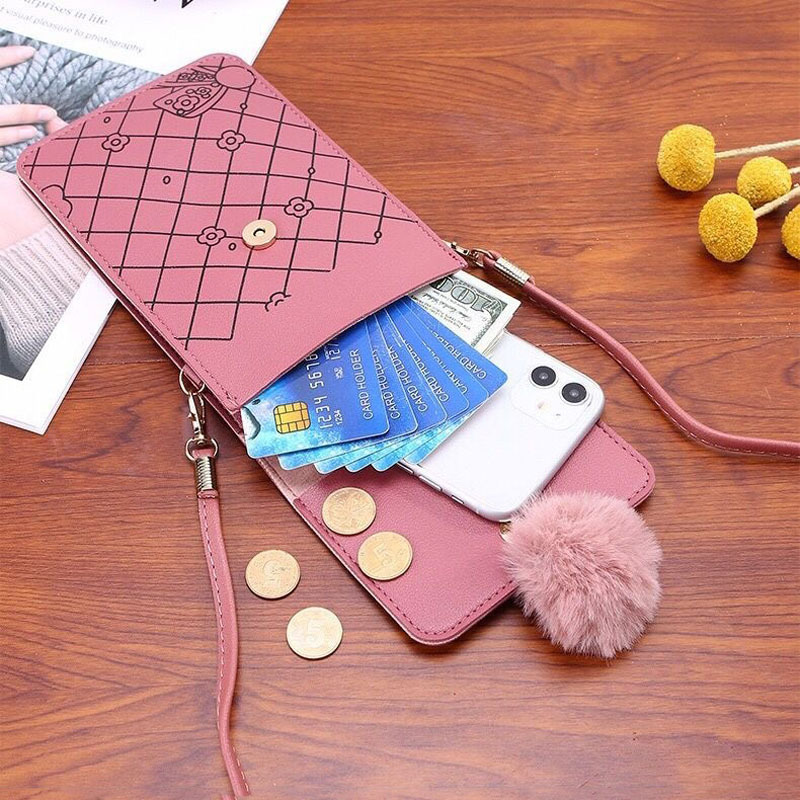 Tas Ponsel Layar Sentuh Pola K - Women Bags Leather ulasan dan harga