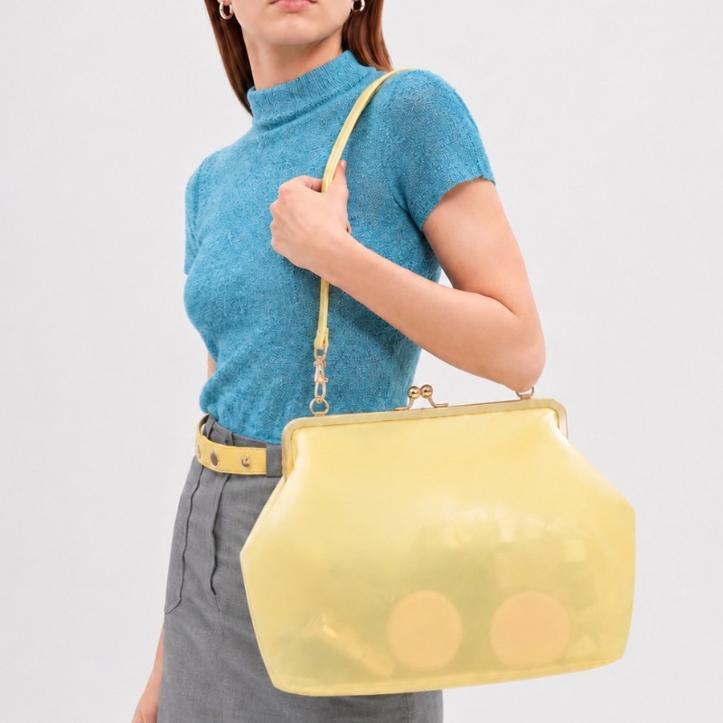 Tas Jelly PVC Transparan Tahan - Hobo Bag Slouchy ulasan dan harga