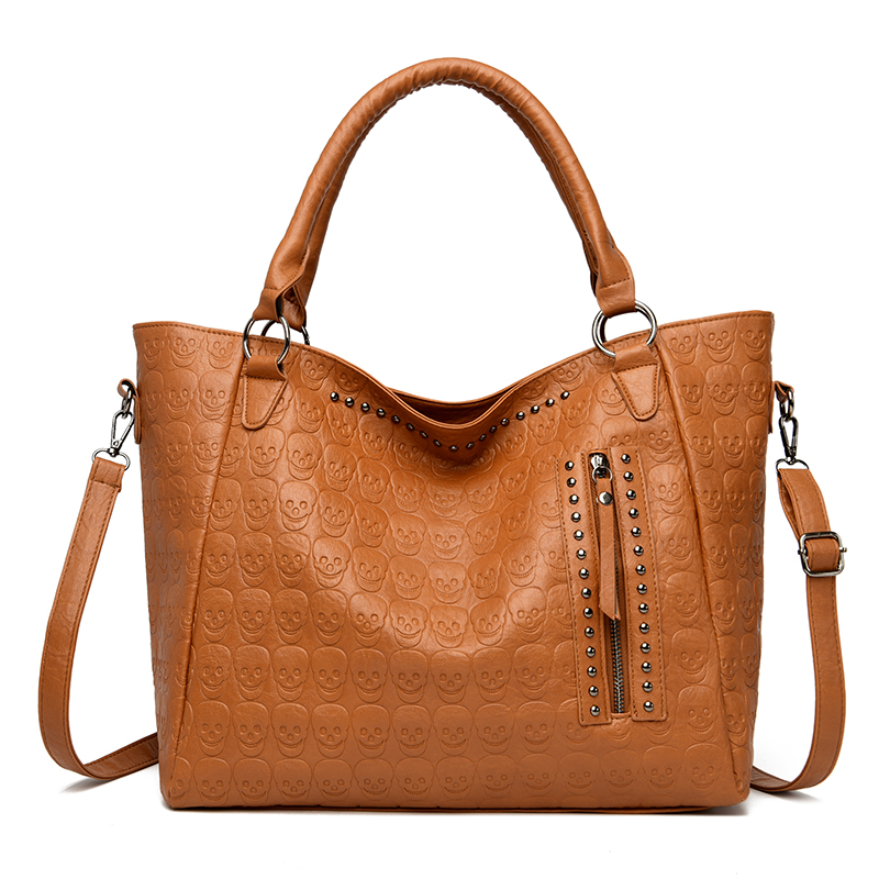 Tas Selempang Punk Skull Kulit - Women'S Work Bags Tote ulasan dan harga