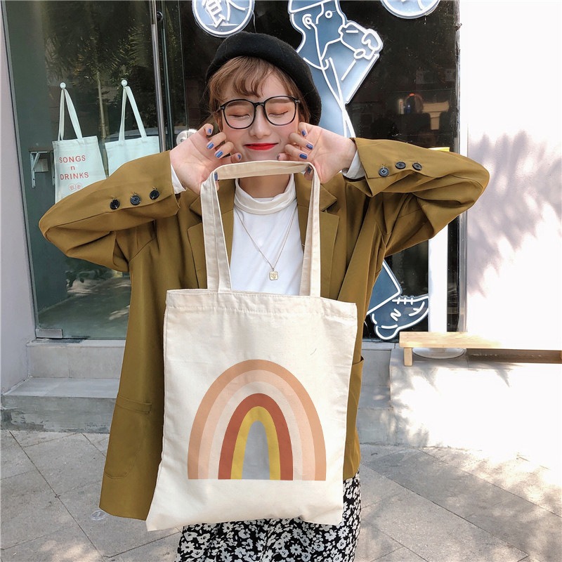 Tas Tote Desain Pelangi Warna- - Women'S Work Bags Tote ulasan dan harga