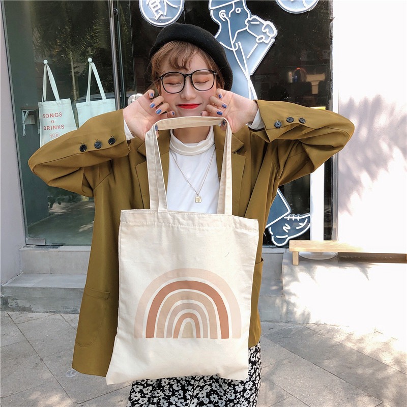 Tas Tote Desain Pelangi Warna- - Women'S Work Bags Tote ulasan dan harga